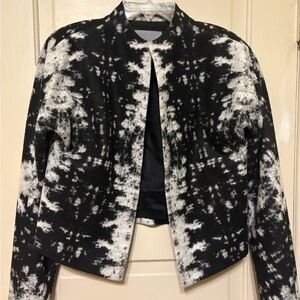 Classiques Entier Black and White Patterned Blazer part wool
